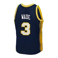 Maillot Swingman de joueur Mitchell & Ness Dwyane Wade Navy Marquette Golden Eagles 2002/03 pour hommes
