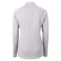 Women's Cutter & Buck  Heather Gray Marquette Golden Eagles Adapt Eco Knit Recycled Full-Zip Jacket