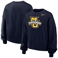 Women's Nike Navy Marquette Golden Eagles Phoenix Fleece Pullover Sweatshirt