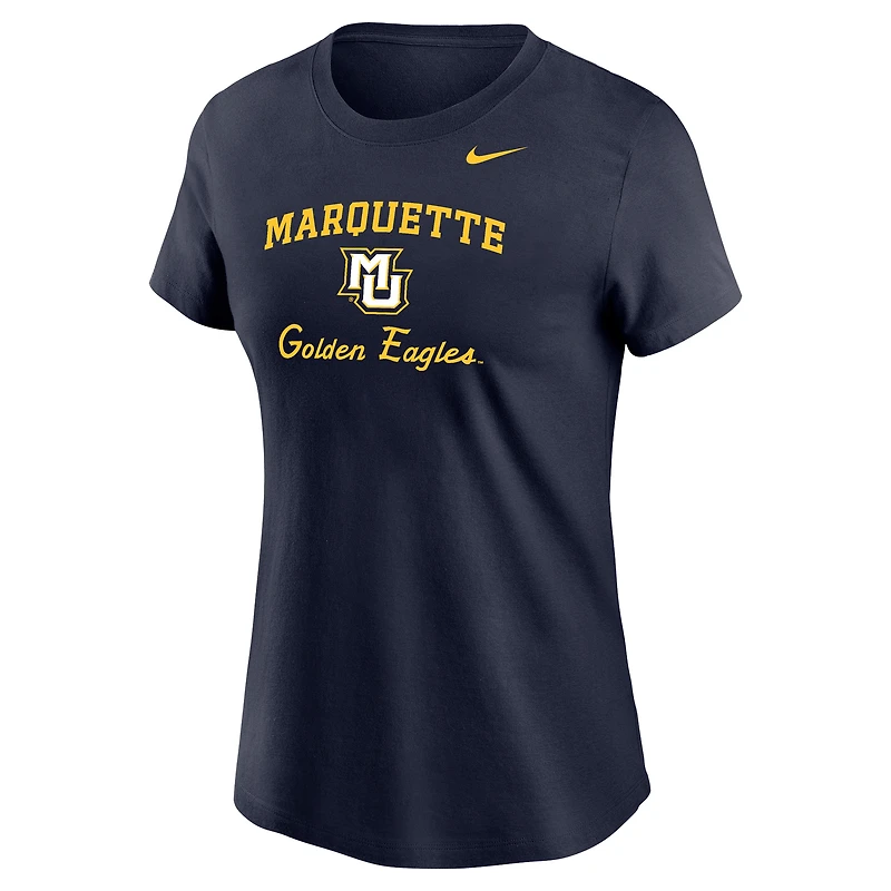 Women's Nike Navy Marquette Golden Eagles Primary T-Shirt