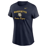 Women's Nike Navy Marquette Golden Eagles Primary T-Shirt