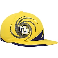 Youth Mitchell & Ness Gold/Blue Marquette Golden Eagles Spiral Snapback Hat