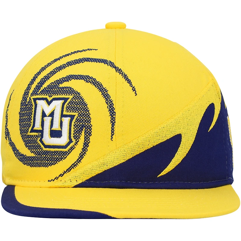 Casquette Snapback spirale or/bleu Marquette Golden Eagles pour jeune Mitchell & Ness