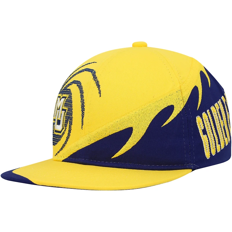 Casquette Snapback spirale or/bleu Marquette Golden Eagles pour jeune Mitchell & Ness