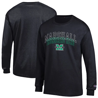 Men's Champion Black Marshall Thundering Herd Team Long-Sleeve T-Shirt
