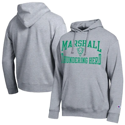 Sweat à capuche Champion Heather Gray Marshall Thundering Herd pour homme
