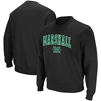 Colosseum Black Marshall Thundering Herd Arch & Logo Tackle Twill Pullover Homme