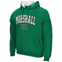 Men's Colosseum Black Marshall Thundering Herd Arch & Logo 3.0 Pullover Hoodie