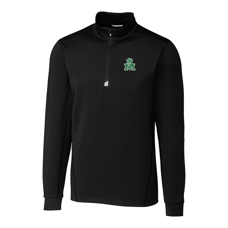 Pull-over extensible à fermeture éclair quart de tour pour homme, noir, Cutter & Buck, Marshall Thundering Herd
