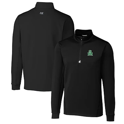 Pull-over extensible à fermeture éclair quart de tour pour homme, noir, Cutter & Buck, Marshall Thundering Herd