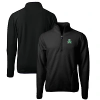 Veste polaire sherpa écologique noire Marshall Thundering Herd Vault Cascade pour homme, coupe-vent et buck, avec fermeture éclair quart de tour