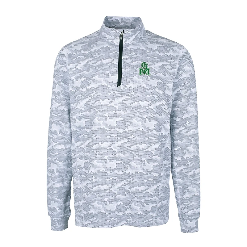 Pull-over extensible à fermeture éclair quart de tour pour homme, coupeur et buck, couleur anthracite, Marshall Thundering Herd Vault, grandes tailles, Traverse, imprimé camouflage