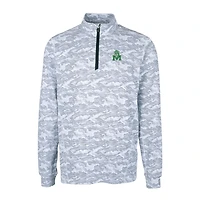 Pull-over extensible à fermeture éclair quart de tour pour homme, coupeur et buck, couleur anthracite, Marshall Thundering Herd Vault, grandes tailles, Traverse, imprimé camouflage