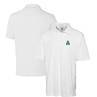 Polo texturé uni blanc Cutter & Buck Marshall Thundering Herd DryTec pour homme