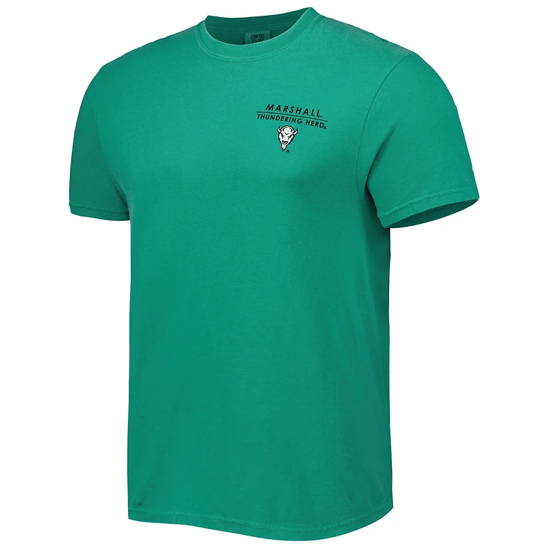 T-shirt Marshall Thundering Herd Landscape Shield vert pour homme