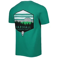 T-shirt Marshall Thundering Herd Landscape Shield vert pour homme