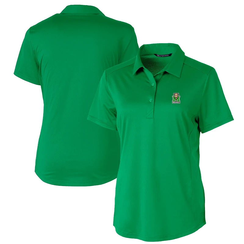 Polo extensible texturé Kelly Green Marshall Thundering Herd Prospect pour femme de Cutter & Buck