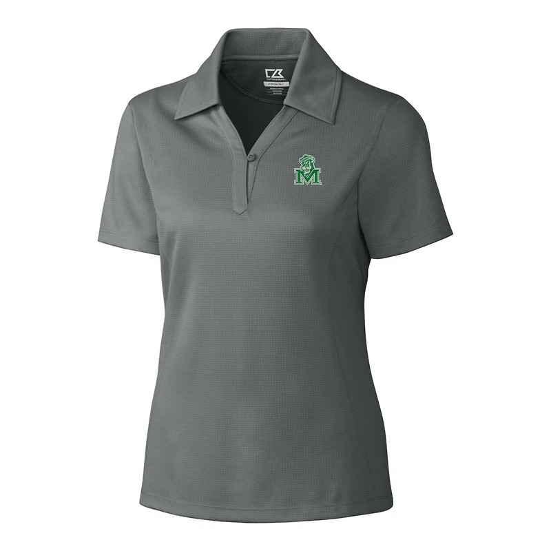 Polo texturé solide pour femme Cutter & Buck Steel Marshall Thundering Herd CB DryTec Genre