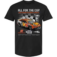 Men's Joe Gibbs Racing Team Collection Black Martin Truex Jr 2024 NASCAR Cup Series Playoffs Bass Pro Shops T-Shirt