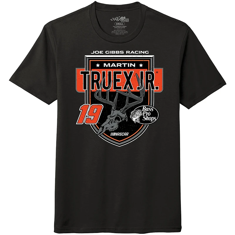 Men's Joe Gibbs Racing Team Collection Black Martin Truex Jr Antler Tri-Blend T-Shirt