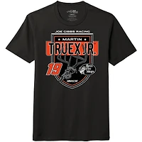 Men's Joe Gibbs Racing Team Collection  Black Martin Truex Jr Antler Tri-Blend T-Shirt