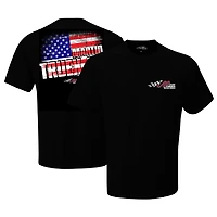 T-shirt noir avec drapeau Martin Truex Jr de la collection Joe Gibbs Racing Team pour hommes