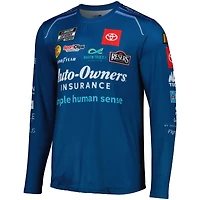 Men's Joe Gibbs Racing Team Collection Royal Martin Truex Jr Auto-Owners Insurance Sublimated Uniform Long Sleeve T-Shirt