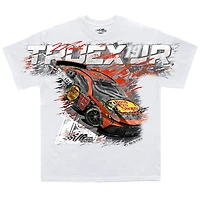 Men's Joe Gibbs Racing Team Collection  White Martin Truex Jr Bass Pro Shops Car T-Shirt