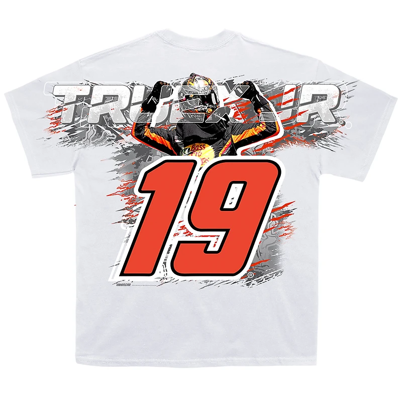Men's Joe Gibbs Racing Team Collection  White Martin Truex Jr Bass Pro Shops Car T-Shirt
