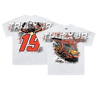 Men's Joe Gibbs Racing Team Collection  White Martin Truex Jr Bass Pro Shops Car T-Shirt