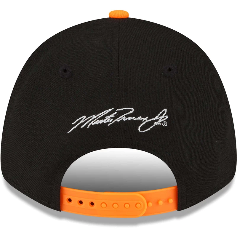 Men's New Era Black/Orange Martin Truex Jr 9FORTY Zig Zag Snapback Adjustable Hat