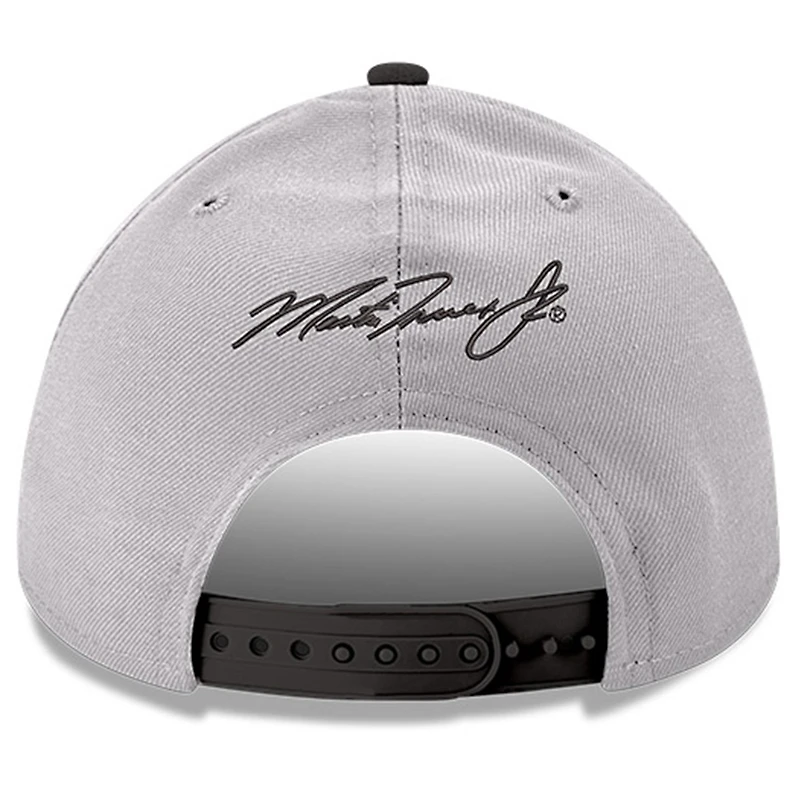 Men's New Era Gray/Black Martin Truex Jr 9FORTY Snapback Adjustable Hat