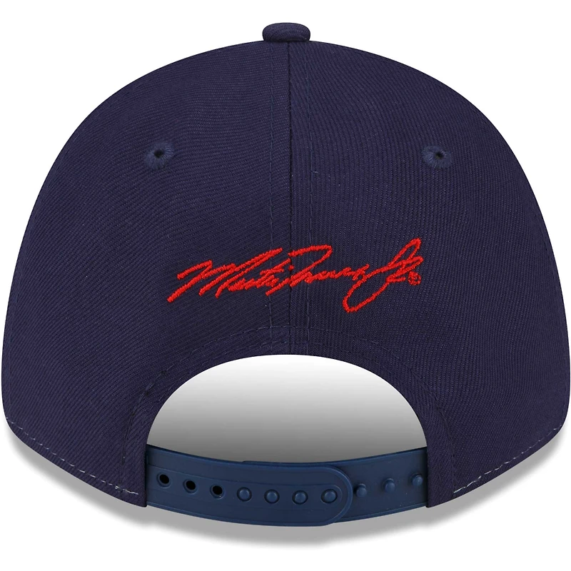 Casquette New Era pour homme blanche/bleue Martin Truex Jr 9FORTY Americana Snapback réglable