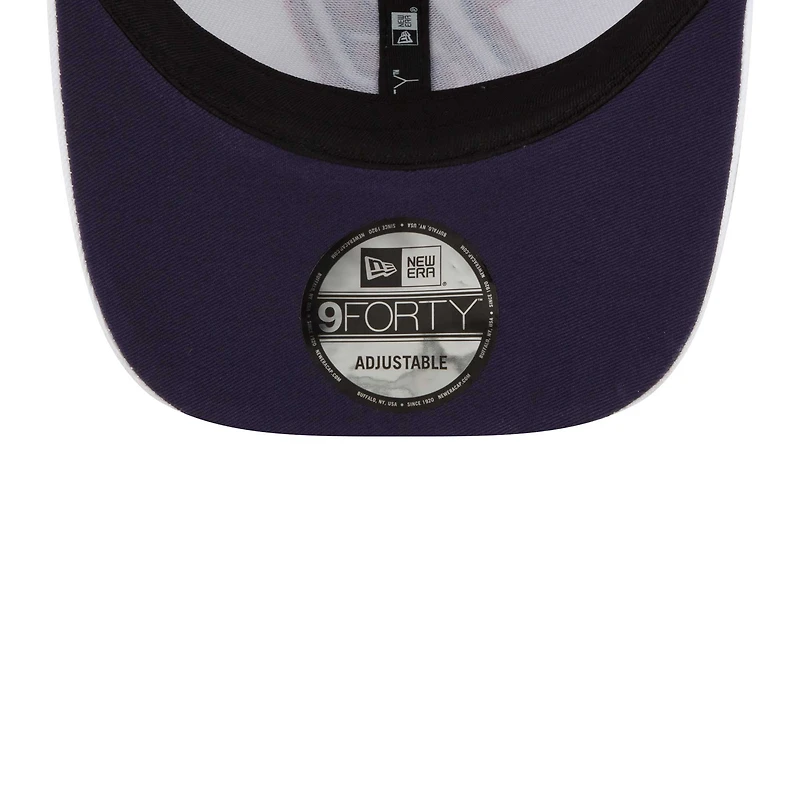 Casquette New Era pour homme blanche/bleue Martin Truex Jr 9FORTY Americana Snapback réglable