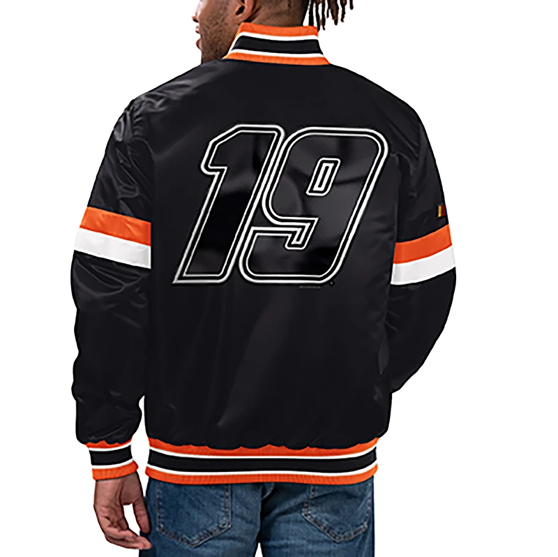Veste universitaire à bouton-pression pour hommes Starter Black Martin Truex Jr Home Game