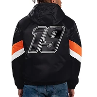 Veste à capuche demi-zip en satin Starter Black Martin Truex Jr Home Team pour hommes