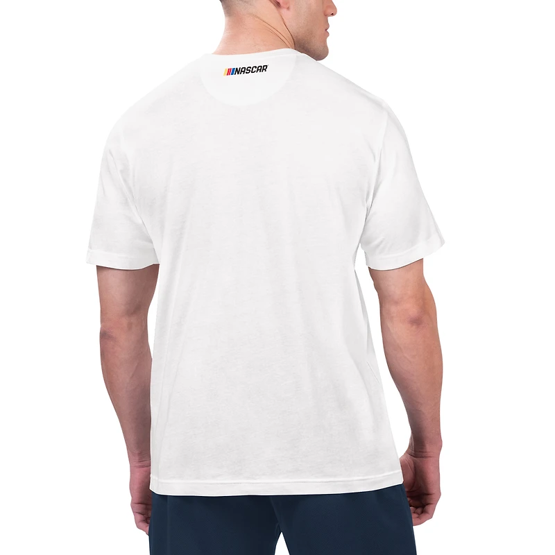 Men's Starter White Martin Truex Jr Extreme Lineman Graphic T-Shirt