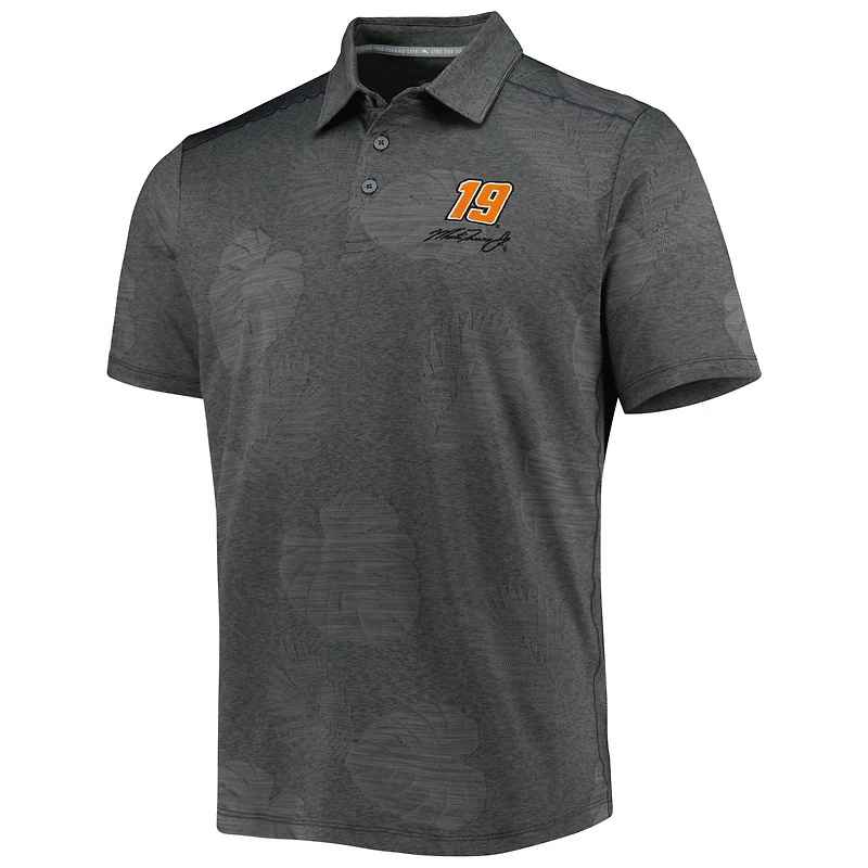 Polo Homme Tommy Bahama Anthracite Martin Truex Jr Palm Coast Delray Frond IslandZone