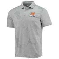 Men's Tommy Bahama Gray Martin Truex Jr. Miramar Blooms Polo