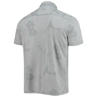 Polo Tommy Bahama gris pour homme Martin Truex Jr. Miramar Blooms