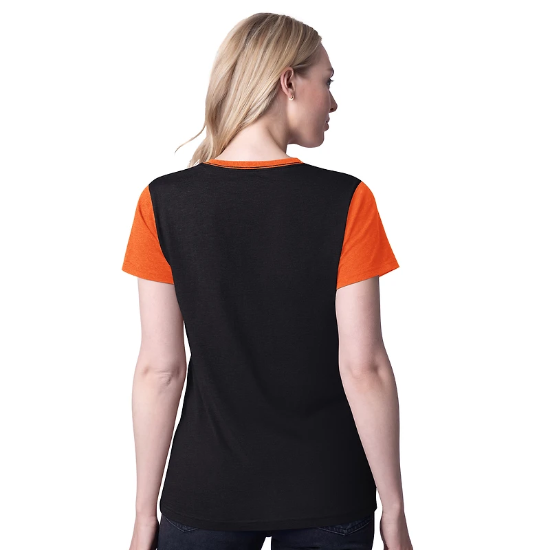 Women's G-III 4Her by Carl Banks Black Martin Truex Jr Racer Color Blocked T-Shirt