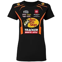 T-shirt uniforme pour femme Joe Gibbs Racing Team Collection noir Martin Truex Jr Bass Pro Shops