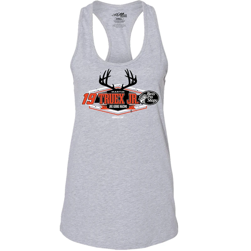 Women's Joe Gibbs Racing Team Collection Gray Martin Truex Jr Racer Back Tank Top