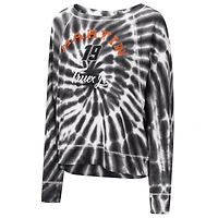 Women's Touch Black Martin Truex Jr Punt Tri-Blend Long Sleeve T-Shirt