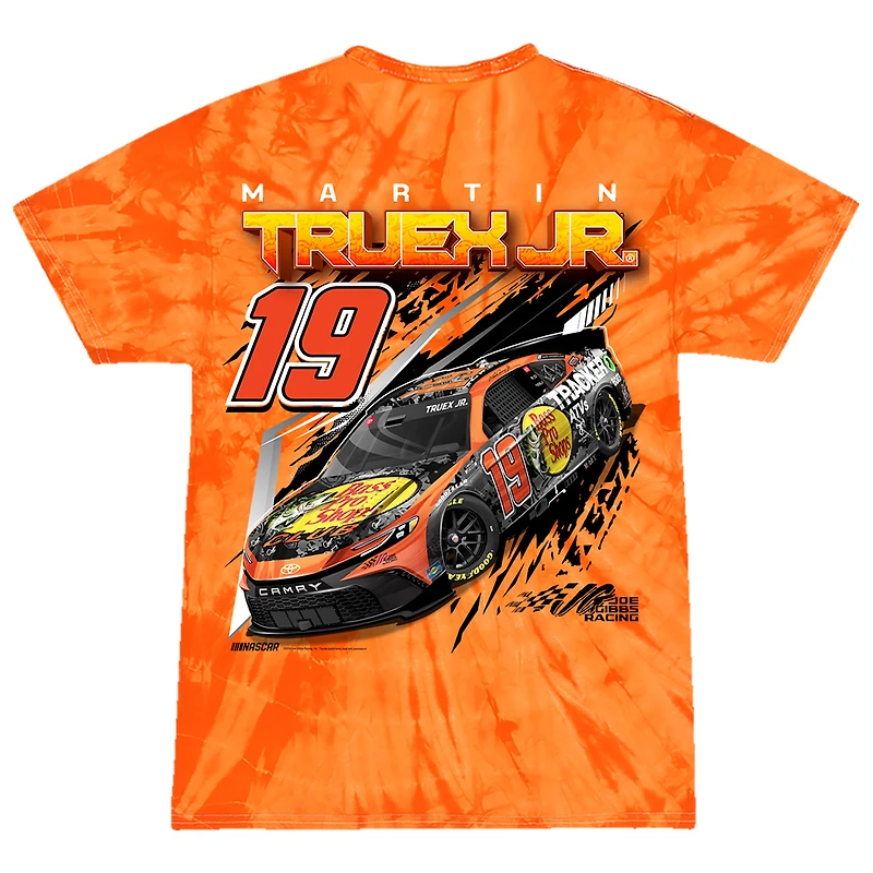 Jeune Joe Gibbs Racing Team Collection Orange Martin Truex Jr Bass Pro Shops T-shirt tie-dye pour voiture