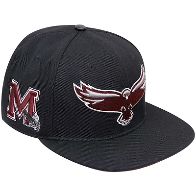 Casquette snapback noire Pro Standard Maryland Eastern Shore Hawks pour homme avec logo de mascotte