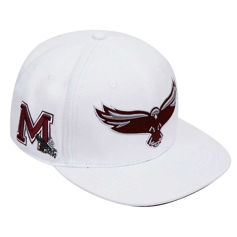 Men's Pro Standard White Maryland Eastern Shore Hawks Mascot Wool Snapback Hat