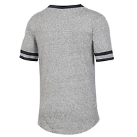 Girls Youth Under Armour Heathered Gray Maryland Terrapins Siro Slub Novelty T-Shirt