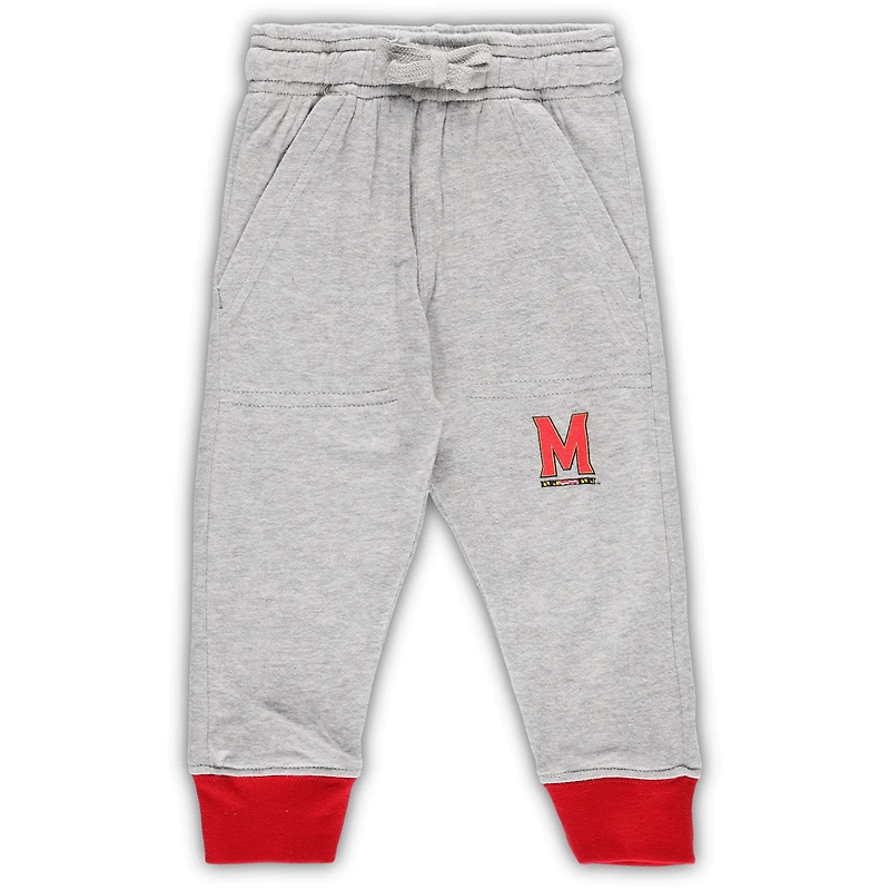 Infant Wes & Willy Heather Gray Maryland Terrapins Jie Long Sleeve Bodysuit Pants Set