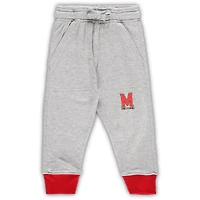 Infant Wes & Willy Heather Gray Maryland Terrapins Jie Long Sleeve Bodysuit Pants Set